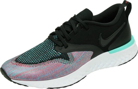Nike Wmns Odyssey react 2 flyknit Dames Hardloopschoen Black Hyper Jade Ember. bol