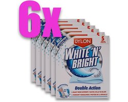 Dylon White 'n' Bright witmaker 5 doekjes - VOORDEELPACK 6 STUKS