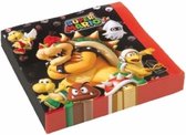 40x stuks Super Mario thema servetten - Kinderfeestjes feestartikelen/verseiring