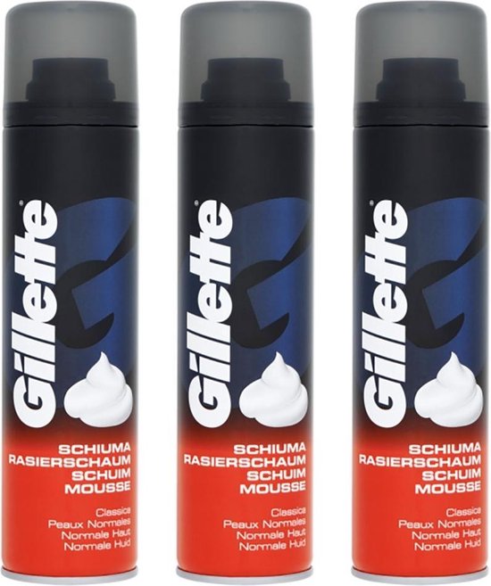 Gillette Basic Scheerschuim Normaal 300 ml - Multipak 3 stuks