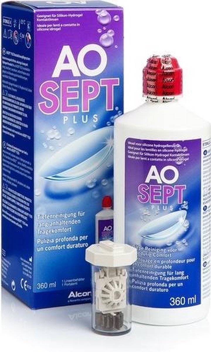 Goedkoopste AOSEPT PLUS [1x 360ml 1x lenshouder]