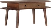 Salontafel -Massief hout-  koffietafel (Incl LW 3D Klok) coffee table woonkamertafel