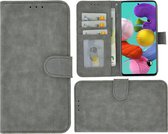 Samsung Galaxy A51 / A51s Hoes Wallet Book Case hoesje Grijs cover Pearlycase