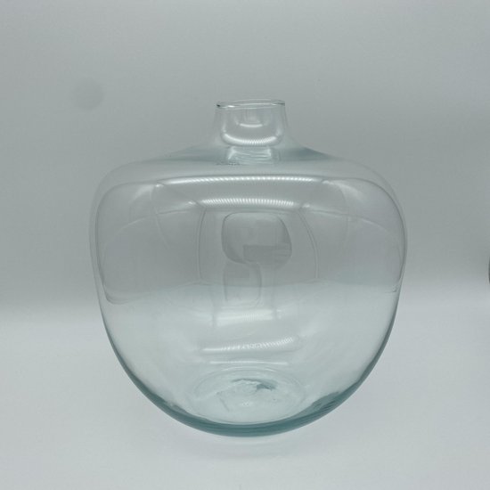Mica Decorations glazen vaas Tigo - 100% handgemaakt - Ronde vaas bol - Glas - 23 x 23 cm - Transparant