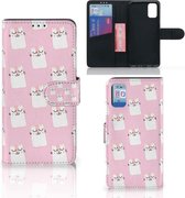 GSM Hoesje Geschikt voor Samsung Galaxy A41 Bookcase Valentijn Cadeaus Sleeping Cats