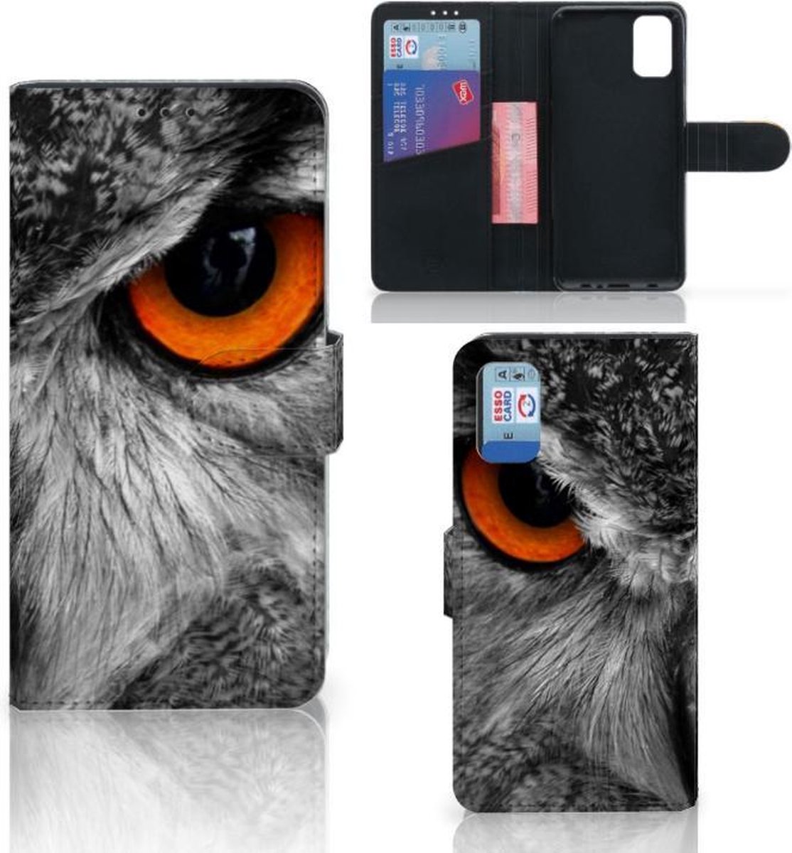 Samsung Galaxy A41 Telefoonhoesje met Pasjes Uil