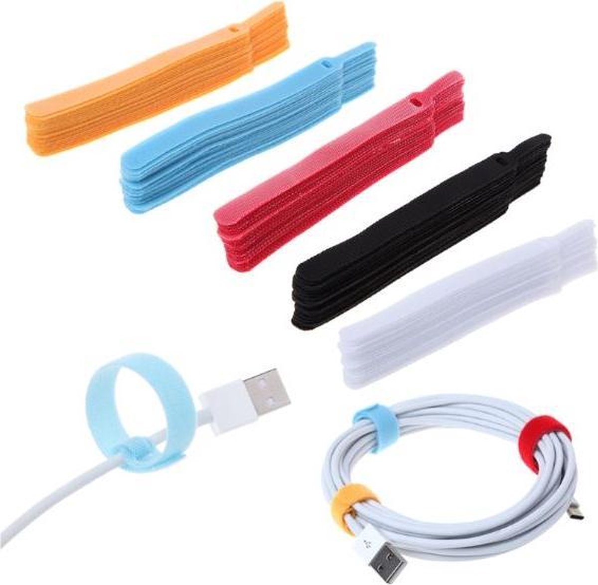 Klittenband Kabel Organizer Cable BindersKabelbinder 20