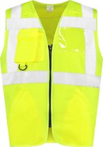 EM Traffic veiligheidsvest met rits RWS - Fluor geel - Maat L/XL