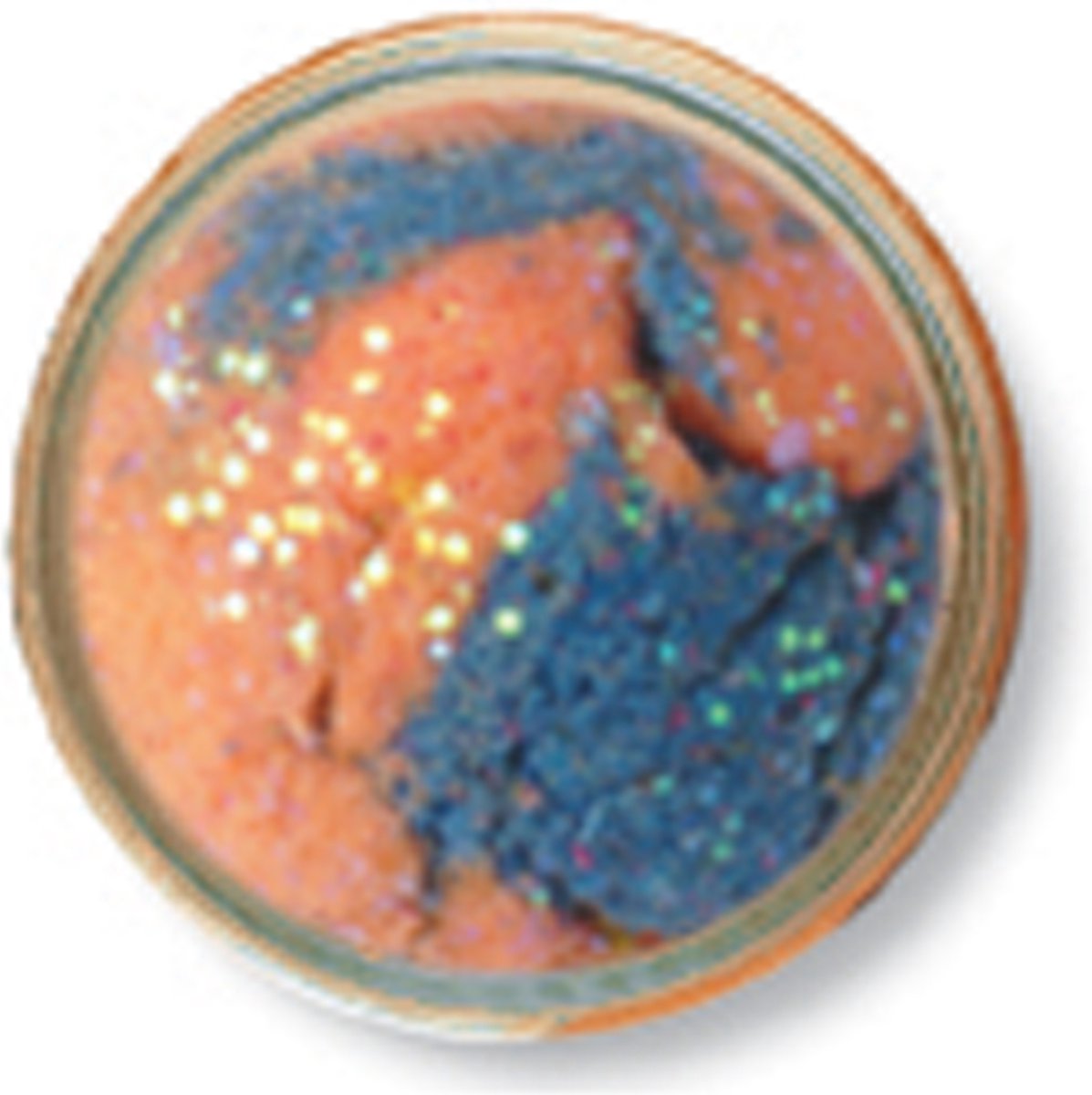 Berkley TroutBait Select Glitter Turbo - Foreldeeg - 50 gr - Blauw / Oranje