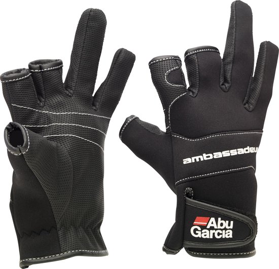 Abu Garcia Neopreen Handschoenen - Maat XL - Zwart