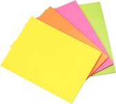 Info communicatiekaarten, 200x150mm, 4 x 50 stuks, geel, oranje, roze, groen IN-5779-39