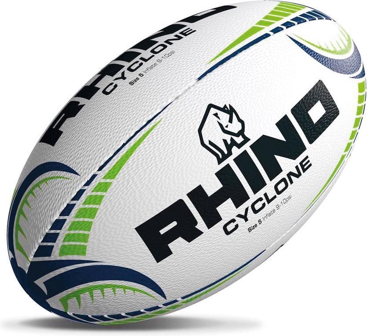 Rhino Cyclone Rugbybal Wit - Maat 3