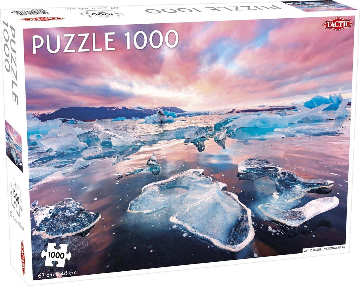 Tactic Vatnajökull National Park – Puzzel – 1000 stukjes – IJslands Gletsjerlandschap – Indrukwekkende Natuur en IJsvlakten – Hoogwaardige Scandinavische Kwaliteit