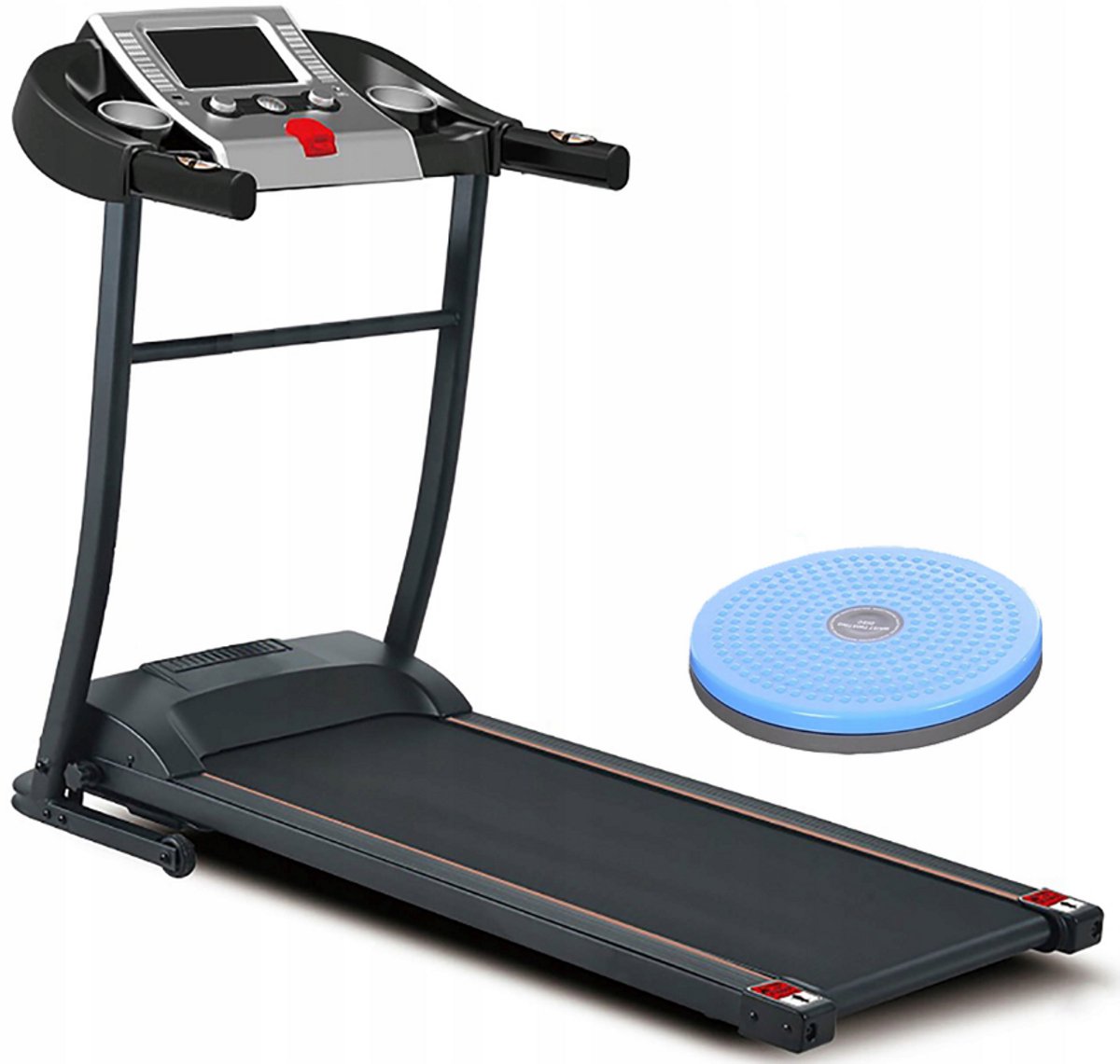 Loopband fitness - inklapbaar - met massage & buikspier-twister - met hartslag meting
