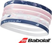 Babolat elastische dames haarband - wit/roze/blauw - 6 stuks