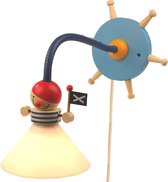 Niermann Wandleeslamp Piraat - Wandlamp - 1 licht - Blauw, Wit