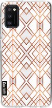 Casetastic Samsung Galaxy A41 (2020) Hoesje - Softcover Hoesje met Design - Copper Geo Print