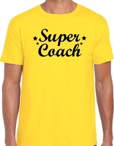 Super coach cadeau t-shirt geel heren 2XL