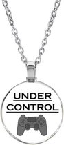 Akyol® Under control Ketting | Gamen | Gamer | Leuke kado voor iemand die van gamen houd | 2,5 x 2,5 CM