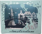 pop-up kijkdoos kaart Amsterdam muzikanten kaart met envelop  felicitatie kaart souvenir ansichtkaarten