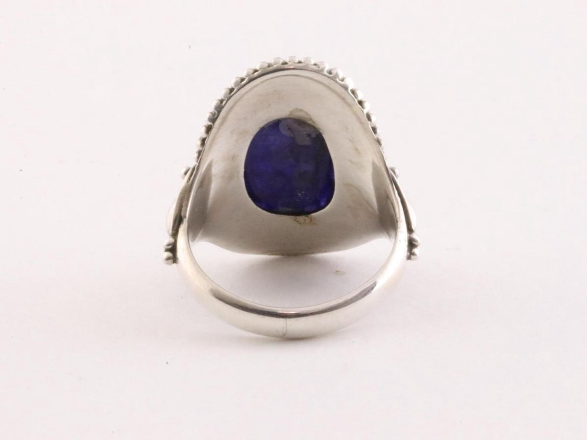 Bague moderne saphir et diamants fleur