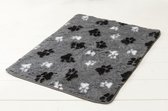 Lovely Nights vetbed/kleed bench grey with 2 color print paw + bies 63x55 rechthoek