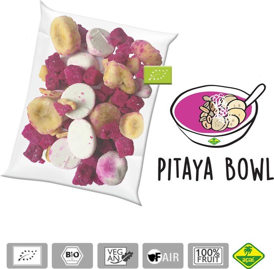 Pitaya bowl BIO – bevroren fruit puree (pulp) en IQF bowl packs - Acai fine  fruits... | bol.com