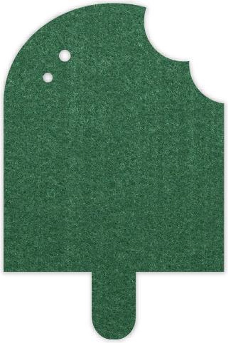 IJs vilt onderzetter - Donkergroen - 6 stuks – 100 x 75 mm – IJs vorm - Glas onderzetter - Cadeau - Woondecoratie - Woonkamer - Tafelbescherming - Onderzetters Voor Glazen - Keukenbenodigdheden - Woonaccessoires - Tafelaccessoires