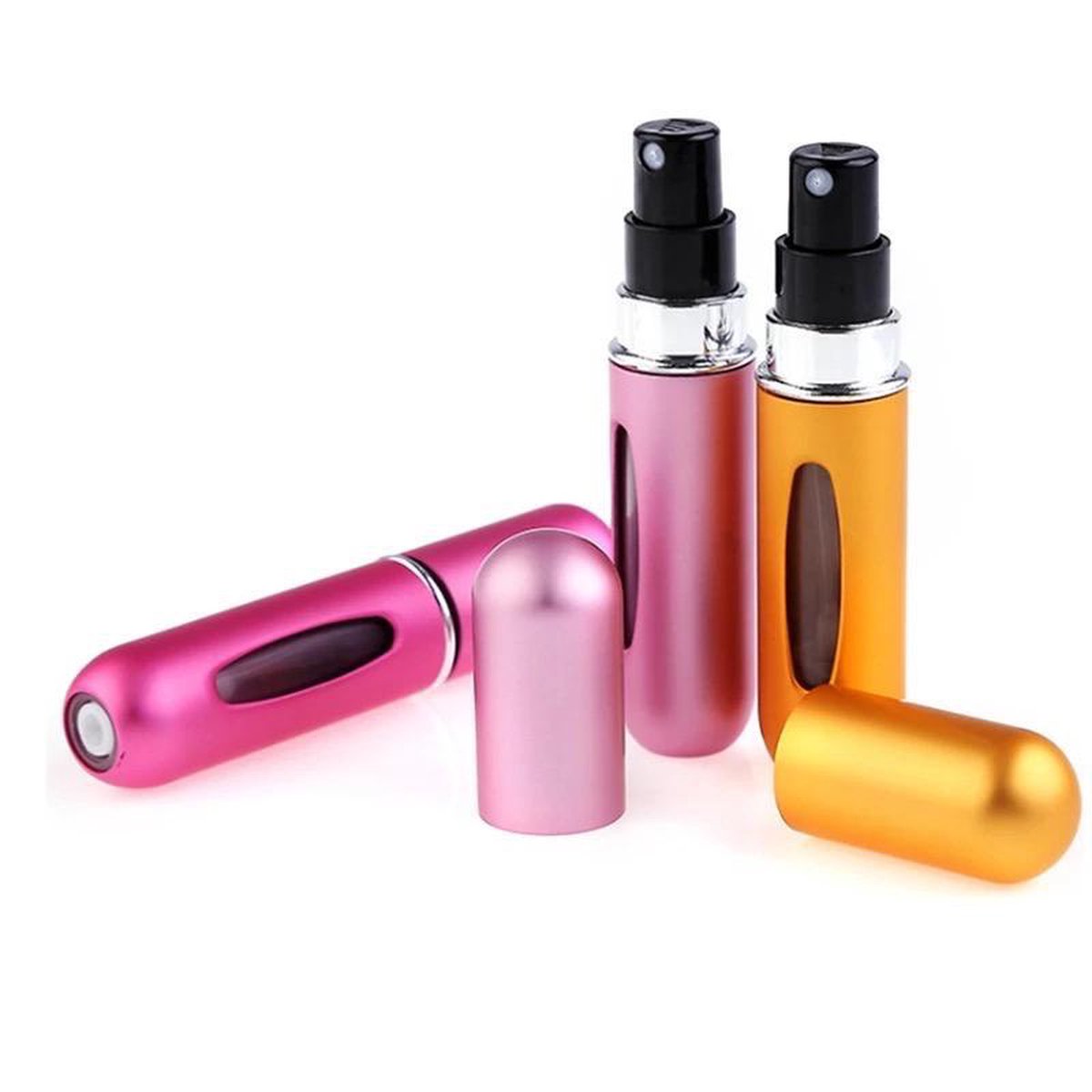Mini Parfum Flesje 3 stuks- navulbaar| Travel Formaat Navulbare Parfum Verstuiver-Lipstick Formaat/ LOUZIR