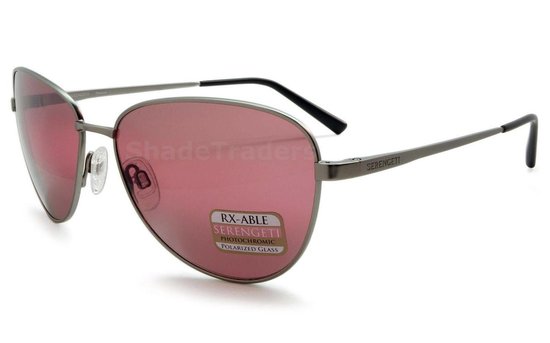 Serengeti zonnebril 8413 Gloria Satin Titanium bol