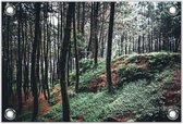 Tuinposter –Heuvel in het Bos– 60x40 Foto op Tuinposter (wanddecoratie voor buiten en binnen)