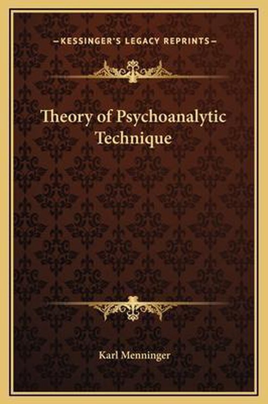 Theory of Psychoanalytic Technique - cover