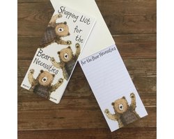 Alex Clark Magnetic Notepad or To-do list ~ Magnetisch Notitieblok Beren 'The Bear Necessities'