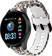 Belesy® BQSiZw1 - Panterprint - Smartwatch - Zwart