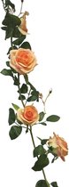 SENSE Rose garland Dijon pure  - Rozen Slinger - Kunstbloemen slinger - Balkon decoratie - Zomerbloem- 145cm- Klimroos wit - Bruiloft Decoratie – Trouwen -Trouwdag bloemen