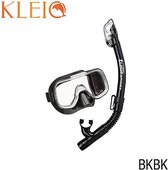 tusaSPORT Mini Kleio dry kinder snorkelset duikbril UC2022 - zwart/zwart