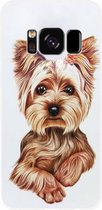 ADEL Siliconen Back Cover Softcase Hoesje Geschikt voor Samsung Galaxy S8 - Yorkshire Terrier Hond