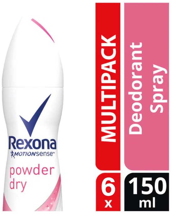 Rexona Powder Dry Deodorant Spray Antiperspirant Antitranspirant 6 x