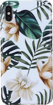 Apple iPhone 7Plus/8Plus – Wit TPU Tropical Paradise bloemen hoesje