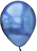 12x Ballon Platinum chroom blauw 12x