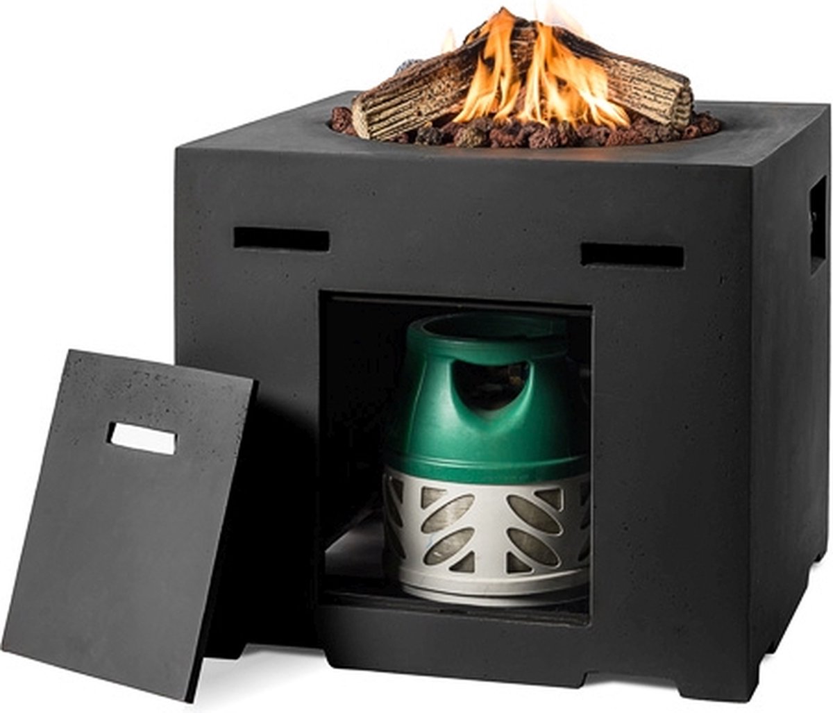 Happy Cocooning Lounge & Dining Square - Fire Table - Black