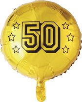 Folie ballon 50 goud, 45 centimter