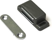 6x stuks magneetsnapper / magneetsnappers met metalen sluitplaat - bruin - deurstoppers / deurvastzetters / magneetbevestiging