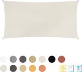 Rechthoekige luifel van Lumaland incl. spankoorden|polyester met dubbele pu-laag | Rechthoekig 2 x 4 Meter | 160 g/m² - ivoor