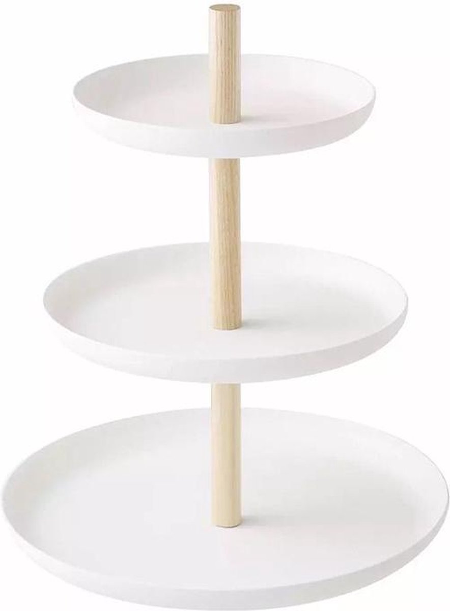 Etagère Premium Serveerstandaard, 3 Etages; Dienblad Van Echte Leisteen Voor Desserts Cake Kaas Worst 3 Verdiepingen
