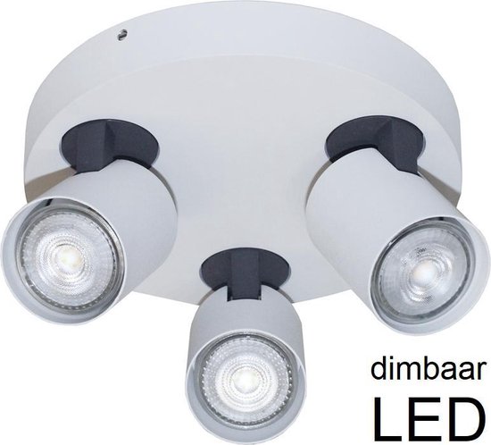 Artdelight - Plafondlamp Vivaro 3L Rond - Wit - 3x LED 4,9W 2700K - IP20 -  Dimbaar >... | bol.com
