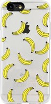 ADEL Siliconen Back Cover Softcase Hoesje Geschikt voor iPhone 8 Plus/ 7 Plus - Bananen Geel