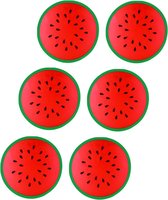Fruitige Siliconen Onderzetters - Fruit Collectie - 6 Stuks - 9cm - Watermeloen