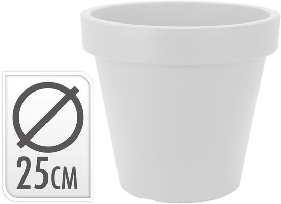 Nampook Pot de Fleurs Classic 25 Cm Plastique Wit