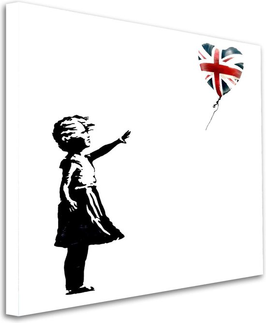 BANKSY UK Election Souvenir Special Balloon Girl Brexit Impression sur toile